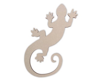 Wooden Shape Gecko - Gecko Wooden Cutout, Wall Art, Home Decor, Wall Hanging, Unfinished and Available in Many Sizes