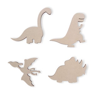 Wooden Dinosaurs-Brachiosaurus, T-rex, Pterodactyl, Triceratops- Cutout, Kids Room Decor, Unfinished & Available from 12 to 42 Inches
