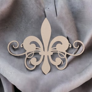 Wooden Fleur de lis- Wooden Cutout, Wall Art, Home Decor, Wall Hanging, Unfinished and Available in Many Sizes