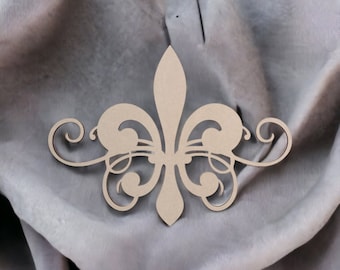 Wooden Fleur de lis- Wooden Cutout, Wall Art, Home Decor, Wall Hanging, Unfinished and Available in Many Sizes