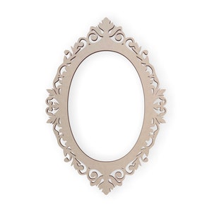 Wooden Oval Frame - Cutout, Decorative Frame, Home Decor, Unfinished Ready to Paint