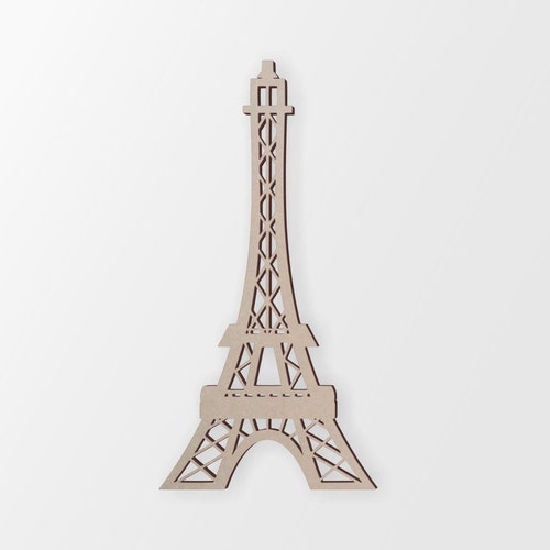 Eiffel Tower Wooden Shape Cutout Home Decor Unfinished and - Etsy