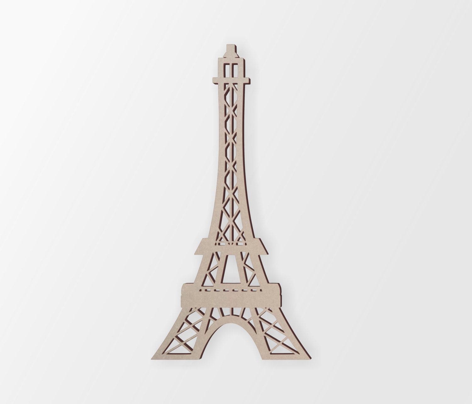 Eiffel Tower Wooden Shape - Cutout, Home Decor, Unfinished and