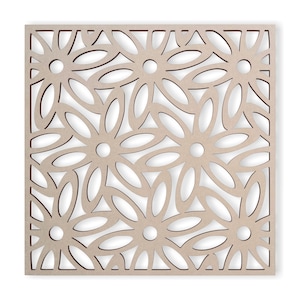 Wood Flower Panel Lattice - Mandala Wall Art for Home Decor, Wall Panels, Overlays, Trellis, Privacy Screens & Yard Decor