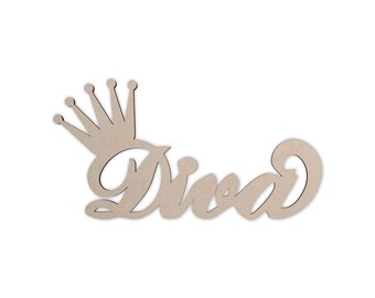 DIVA Wall Art Wooden - Cutout, Home Decor, Unfinished and Available in Many Sizes