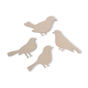 Wooden Birds Cutout (4 Pack) - Cutout, Home Decor, Unfinished and Available from 12 to 42 Inches
