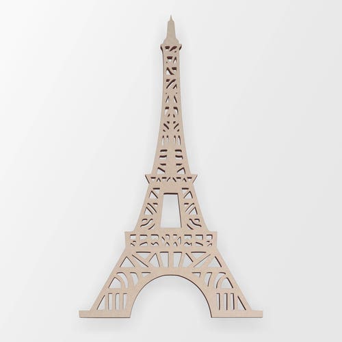 Eiffel Tower Wooden Shape Cutout Home Decor Unfinished and - Etsy