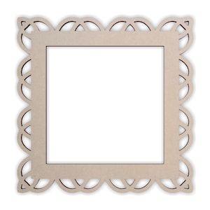Wooden Decortive Square Frame, Wooden  Cutout, Wall Art, Home Decor, Wall Hanging, Unfinished and Available in Many Sizes