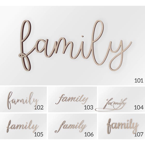 Wooden Wall Decor Word "family", Family Sign, Wooden Sign, Wall hanging, Wooden Word, Wall decor, Family Wall Sign, Wall Word