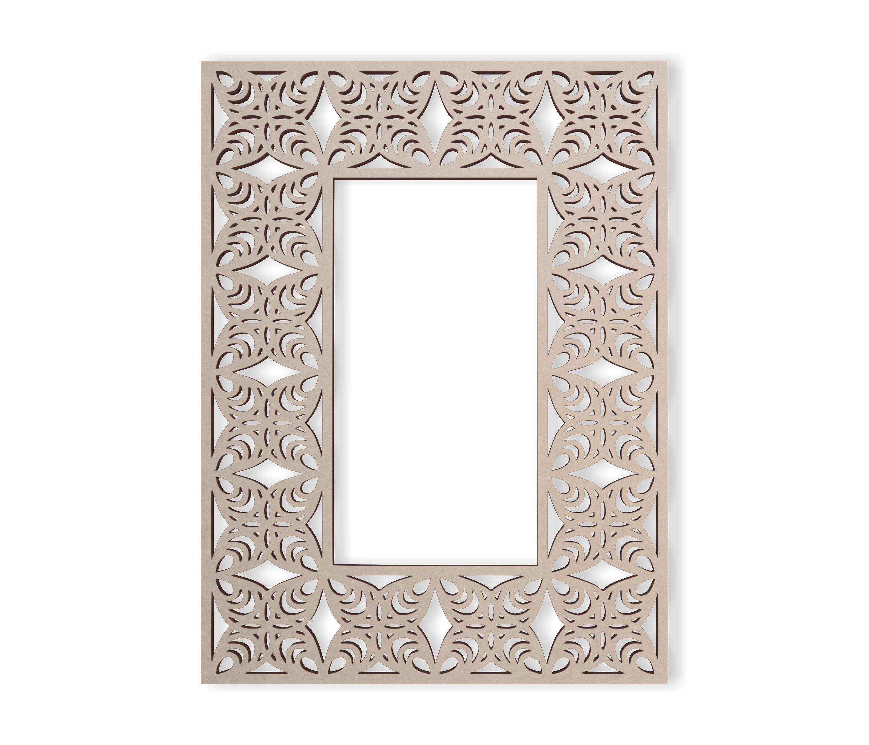 Wooden Flower Frame - Cutout, Decorative Frame, Home Decor, Unfinished Ready to Paint