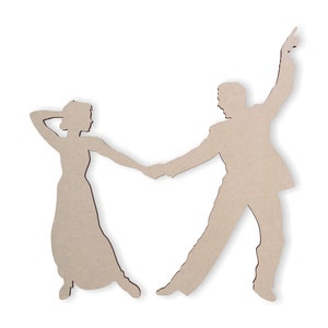 Wooden Shape Man and Woman Dancing - Wooden Cutout, Wedding Decor, Home Decor, Dance Decor, Unfinished and Available from 2 to 42 Inches