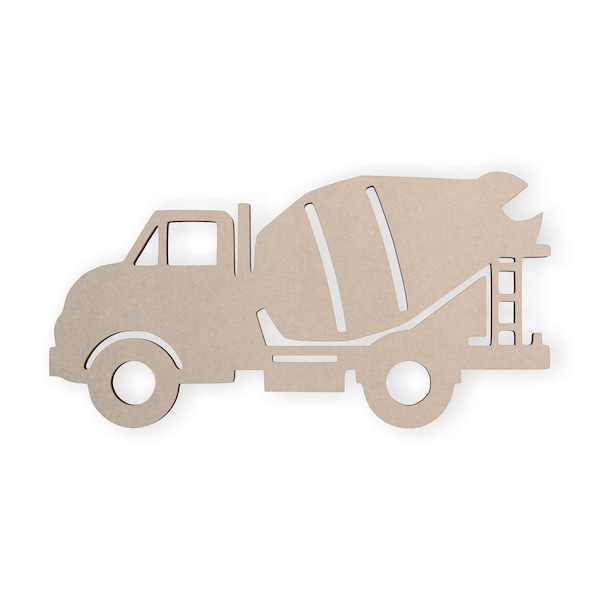 Construction Decor, Cement Mixer Cutout, Boys Wall Hanging, Wooden Wall Art, Door Hanger, Decal, Wall Art, Unfinished Ready to Paint