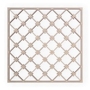 Wood Criss Cross Knot Fretwork Panel - Mandala Wall Art for Home Decor, Wall Panels, Overlays, Trellis, Privacy Screens & Yard Decor