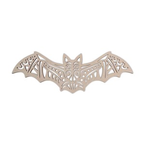 Tribal Bat Wooden Cutout: Unfinished MDF Wall Art Decor