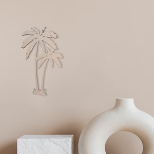 Wooden Shape Palm Tree Flourish Decor, Wooden Cutout, Home Decor, Wall Hanging, Unfinished Ready to Paint image 9