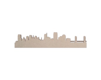 Sacramento Skyline Wooden Cutout: Unfinished Wall Art Decor