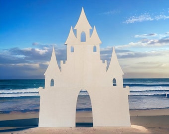 Enchanting Wooden Fairy Tale Castle Cutout - Perfect for Princess-Themed Decor or Parties 80 inches Tall x 56 inches Wide