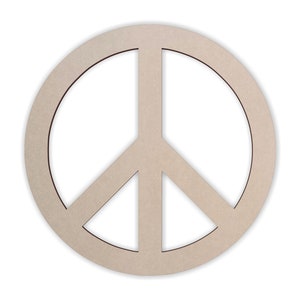 Wooden Peace Symbol, Wooden Cutout, Wall Art, Home Decor, Wall Hanging, Unfinished and Available in Many Sizes