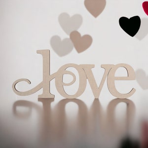LOVE Wall Decor Word - Cutout, Home Decor, Unfinished and Available in Many Sizes