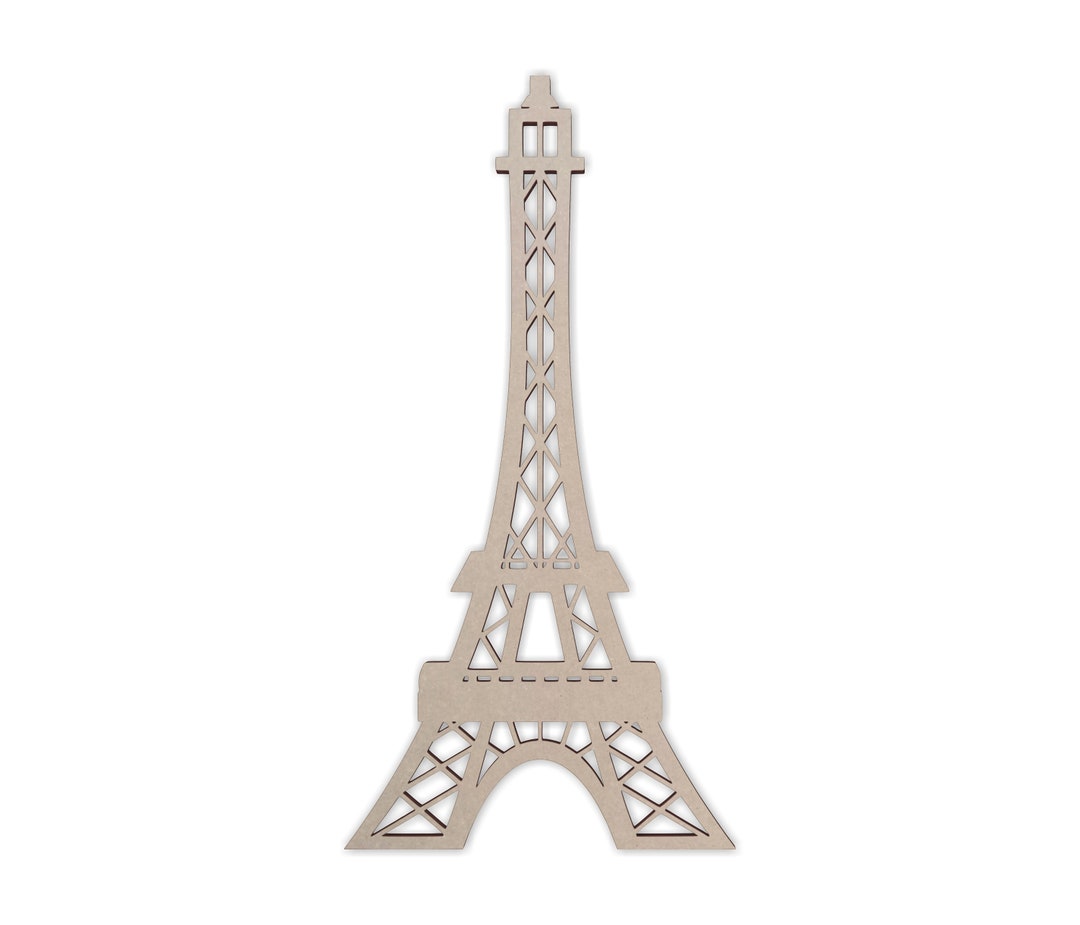 Eiffel Tower Wooden Shape Cutout Home Decor Unfinished and - Etsy