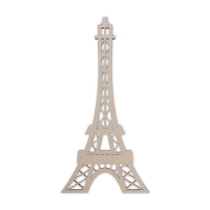 Eiffel Tower Wooden Shape - Cutout, Home Decor, Unfinished and Available in Many Sizes