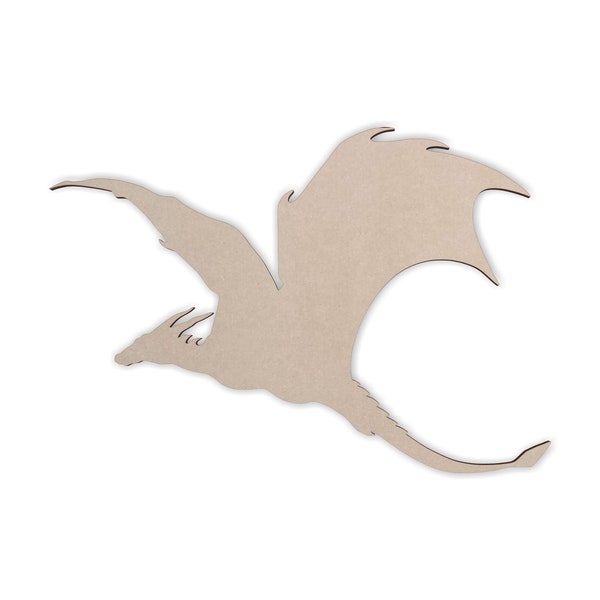 Wooden Dragon Cutout Dragon Wall Art Unfinished Wood Dragon Art