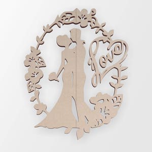 Wooden Shape Just Married, Wooden Cutout, Wall Art, Home Decor, Wall Hanging, Unfinished and Available in Many Sizes