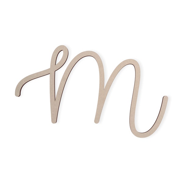 Personalized Large Wooden Letter M for DIY Projects and Decor