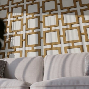 Custom Flower Wood 3D Wall Lattice Panels Wall and Ceiling Decor, Paintable