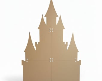 Large Wooden Castle Wall Decor: Princess Nursery, Party Backdrop, Fairy Tale Prop