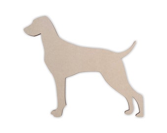 Wooden Dog Wall Art Silhouette Cutout - Vizsla - Gift for Pet Lover - Unfinished and Available 2 to 42 Inches