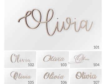 Personalized Name for Above Crib, Wooden Name Sign, Nursery Decor Wood, Nursery Letters, Connected Letters, Personalized Gifts, Baby shower