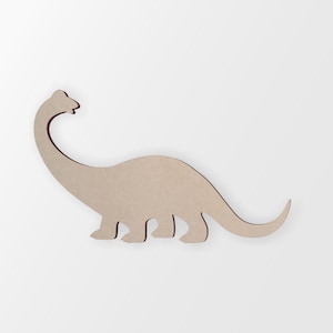 Wooden Brachiosaurus Cutout For Kids Room Home Decor, Unfinished and Available in Many Sizes Wide