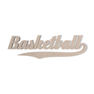 Basketball Wandbehang Wortausschnitt &quot;&quot;Basketball&quot;&quot; - Ausschnitt, Wohnkultur, unfertig und in vielen Größen erhältlich.&quot;