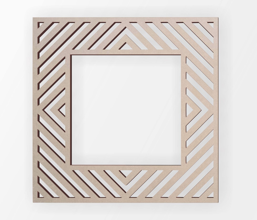 Geometric Patterned Photframe Geometric Pattern Picture Frame: Unfinished Wood Cutout, Wall Art - Etsy