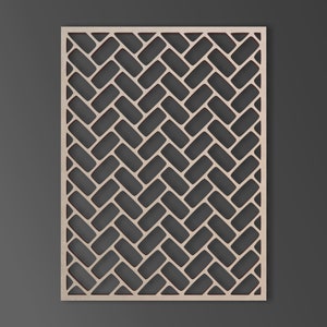 Wood Fishbone Lattice - Mandala Wall Art for Home Decor, Wall Panels, Overlays, Trellis, Privacy Screens & Yard Decor