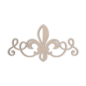 Wooden Symbol Fleur De Lis, Wooden Cutout, French Wall Art, Home Decor, Wooden Wall Hanging