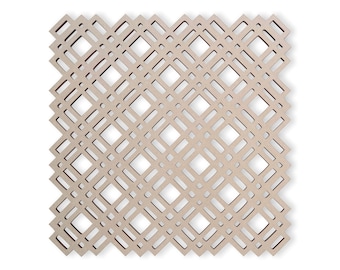 Wood Criss Cross Lattice Panel: Mandala Wall Art, Privacy Screen