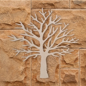 Jess And Jessica Unfinished Wooden Tree Cutout - MDF Shape For DIY Home Decor, Ready To Paint - View #2