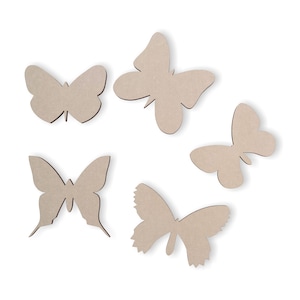 Wooden Butterfly Cutouts (5 Pack) - Cutout, Home Decor, Unfinished and Available from 13 to 42 Inches