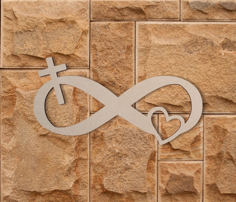 Infinity Cross and Heart Wooden Sign: Unfinished MDF Wall Decor - Etsy