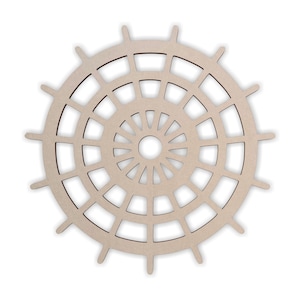 Wooden Shape Ship Wheel Decor, Wooden Cutout, Wall Art, Home Decor, Wall Hanging, Unfinished and Available in Many Sizes