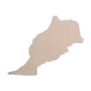 Wooden Shape of Morocco Wooden Cutout of Morocco Country Wall Art