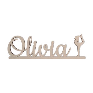 Personalized Wooden Cheerleader Name Sign- Cutout, Home Decor, Unfinished and Available in Many Sizes