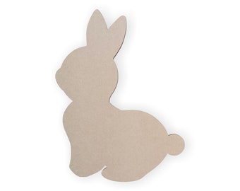 Wooden Shape Bunny  -Wooden Cutout, Wall Art, Home Decor, Wall Hanging, Unfinished and Available in Many Sizes