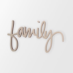 FAMILY Wall Decor Word - Cutout, Home Decor, Unfinished and Available in Many Sizes