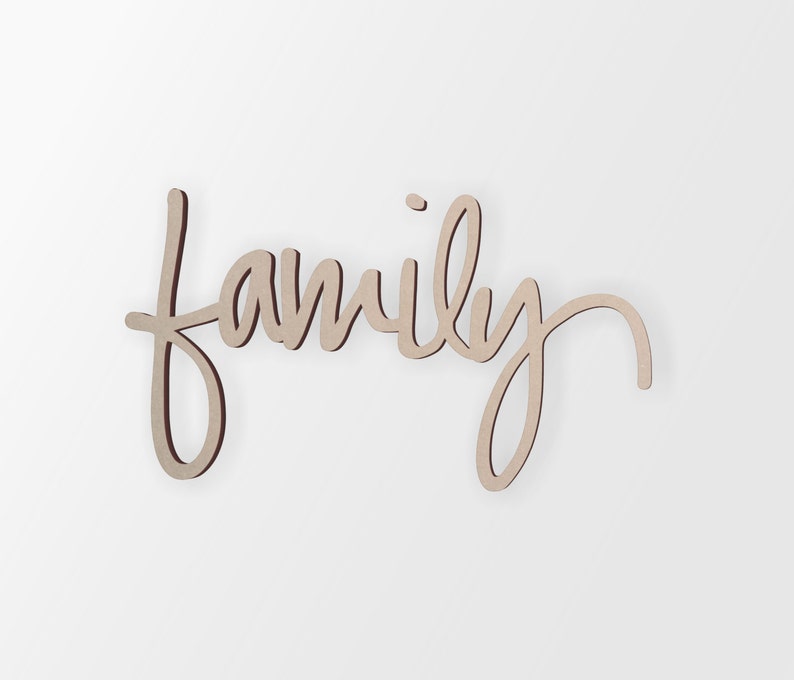 FAMILY Wall Decor Word Cutout Home Decor Unfinished and Etsy