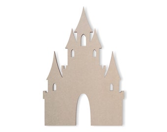 Wooden Fairytale Castle - Wooden  Cutout, Wall Art, Home Decor, Wall Hanging, Unfinished and Available in Many Sizes