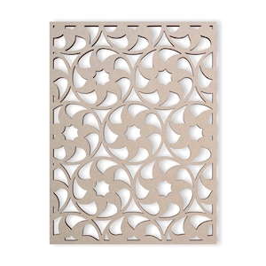 Wood Spinning Flower Lattice Fretwork - Mandala Wall Art for Home Decor, Wall Panels, Overlays, Trellis, Privacy Screens & Yard Decor