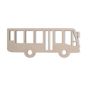 Wooden Shape City Bus, Wooden Cutout, Wall Art, Home Decor, Boy&#39;s Room Decor, Wall Hanging, Unfinished Ready to Paint